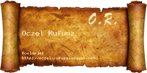 Oczel Rufusz névjegykártya